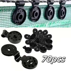 TEMU 70개입 강력 햇빛 가리개 메시 클립 | 온실, 자동차 앞유리 및 야외 캐노피용 UV 저항 플라스틱 ABS 클립 - 내구성이 뛰어난 정원 및 농장 패스너 키트