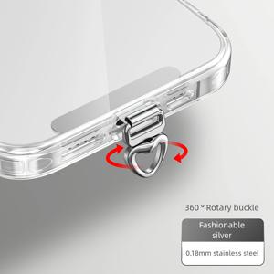 TEMU 폰 패드 초박형 스테인리스 스틸 클립 백 스티커 연결 카드 0.18mm 금속 고급형 회전식 분실 방지 스티커