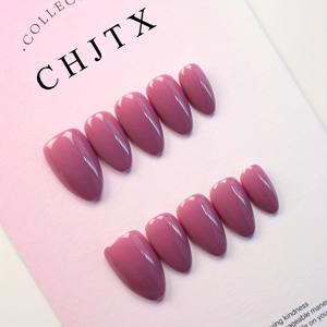 TEMU 아몬드 프레스 온 네일, 10개입, 핸드메이드 아크릴 프레스 온 네일 세트, 우아한 단색 스타일, 숏 사이즈, 아몬드 모양, 여성 파티 및 데일리 웨어를 위한 완벽한 선물, Y2K 네일 고급 핸드메이드 재사용 가능 아몬드 프레스 온 네일