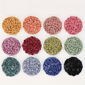 TEMU 4홀과 장식적인 모서리가 있는 작은 레진 단추 60개 세트, 인형 의상, 재봉 작업, 공예 및 장식용으로 적합