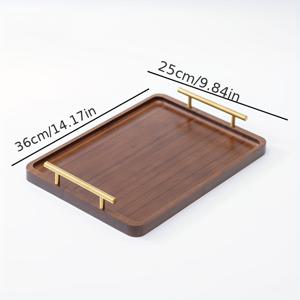 TEMU 직각 모양의 찻잔 트레이, 아침 식사 및 장식에 적합한 대나무 트레이입니다. 이 솔리드 우드 트레이는 손잡이가 있으며, 현대 중국 스타일로 디자인되어 가정, 호텔 (비식품 접촉) 사용에 적합합니다.