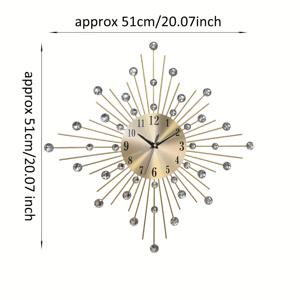 TEMU 20인치 스타버스트 벽시계, 무소음 , 간편하고 스타일리시하며 거실, 침실, 서재, 식당 및 상점에 적합합니다. AA 배터리 1개 필요 (미포함)
