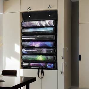 TEMU 휴대용 대용량 투명 비닐 멀티섹션 접이식 게임 매트 보관 가방 - 테이블탑 RPG, 보드게임, 트레이딩 카드 게임용 걸이 슬롯 & 슬롯 정리함 포함 - 내구성 있는 공간 절약형 디자인