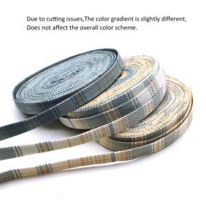 TEMU 새롭고 섬세한 체크무늬 패턴의 원단 리본, 롤당 5야드, 선물 포장, 수제 축제 장식 & 공예 프로젝트에 이상적, 영원한 스타일