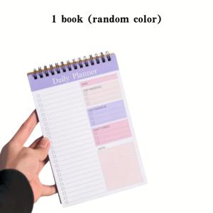 TEMU 학생 및 일상적인 사무 업무를 위한 간편한 나선형 스타일 플래너. 학술 스케줄, 피트니스 추적, 학습 요약 및 노트 등이 포함됩니다. 테이블 레이아웃은 다용도이며 휴대 가능하며 다양한 색상으로 제공됩니다.