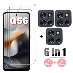 TEMU Moto G56용 6 in 1 3+3 강화 유리 액정 보호 필름 및 렌즈 보호 필름, Moto G56용 HD 카메라 렌즈 보호 필름