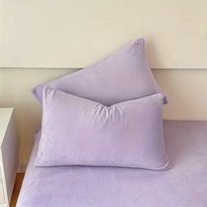 TEMU 겨울용 보온 베개 커버 2개 세트 - 통기성 좋고 부드러운 피부 친화적인 두꺼운 원단, 엔벨로프 클로저, 기계 세탁 가능한 단색 베개 커버, 침실 및 거실용 - 모든 사람을 위한 이상적인 13가지 휴일 선물