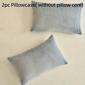 TEMU 겨울용 포근한 플란넬 플리스 베개 커버 2개 세트. 봉투형 잠금, 부드럽고 통기성이 좋으며 저자극성, 솔리드 색상으로 세탁기 사용 가능. 가정용으로 완벽하며 남녀 모두를 위한 이상적인 선물입니다.