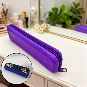 TEMU 1개 실리콘 메이크업 가방, 여행용 메이크업 브러쉬 홀더, 지퍼형 실리콘 메이크업 브러쉬 파우치, 메이크업 브러쉬 보관 케이스, 다용도 립스틱/아이브로우 펜슬/브러쉬 파우치, 세탁 가능한 메이크업 가방 정리함, 일상용, 직장용, 필수품용, 브러쉬 보관 파우치, 일상용품 및 세면도구 정리함