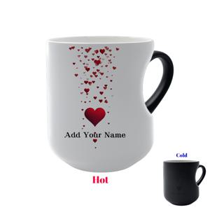 TEMU 개인화된 이름 하트 패턴 컬러 체인징 세라믹 머그컵 - 11oz 하트 모양 손잡이, 열감지 매직 컬러 시프트, 로맨틱 하트 액센트, 발렌타인데이, 어버이날, 추수감사절, 크리스마스에 엄마/사랑하는 사람을 위한 완벽한 선물 - 홈용