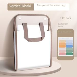 TEMU A4 봉투 사이즈 학생 문서 가방에 적합한 PVC 아코디언 폴더. 재료, 서류 및 계약 정리를 위한 12개 라벨이 특징이며 가정, 학교 및 사무실에서 사용하기에 이상적입니다.