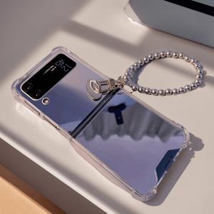 TEMU 휴대폰 케이스 - 부드럽고 낙하 방지 에어백 디자인의 스타일리시한 폰 케이스, 휴대용 팔찌 디자인, 삼성 갤럭시 플립 모델 3부터 7까지 호환