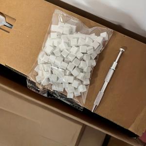 TEMU 네일 스펀지와 클램프 100개 세트, 그라데이션 네일 디자인 제작용 네일 아트 블렌딩 스펀지, 순백색, 벗겨짐 없음, DIY 네일 아트, 네일 살롱, 네일 아트 교육용 네일 기술자 - 네일 도구