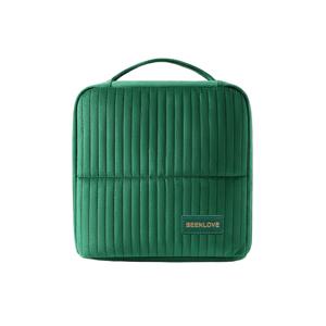 TEMU 새로운 패션 벨벳 수납칸 세로형 메이크업 가방, 고품질 독립형 사무용 문구류 정리함, 책상 정리 파우치, 대용량 세면도구 진열용 토트백, 캐리어 트롤리 스트랩 커버 포함, 여행, 출장, 화장품 및 세면도구 정리용