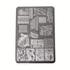 TEMU 레이스 디자인의 네일 아트 스탬핑 플레이트, 프렌치 패턴 템플릿용 베이스 플레이트 포함, 장식용 네일 디자인을 위한 네일 스탬핑 도구, 고품질 스탬핑 몰드, 정밀 네일 도구, 네일 스탬핑 세트, 네일 쉐이핑 도구