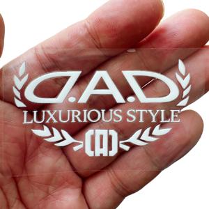 TEMU 자동차용 스티커 D.A.D 1개, 고급스러운 스타일 VIP 자동차 배지 엠블럼 데칼 액세서리, 모든 차량용
