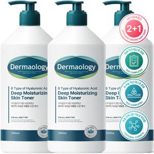 TEMU 1+1+1 더마올로지 8중 히알루론산 대용량 수분 토너 1L 스킨 토너 닥토 닦토 모공 여성 여자 남성 남자