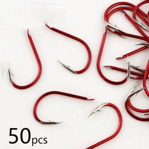 TEMU Red Tooth Ise Ni Fish Hooks Bulk Crooked Mouth Barbed Crucian Carp Hooks Carp Fishing Gear Acssories Fishing Small Acssories