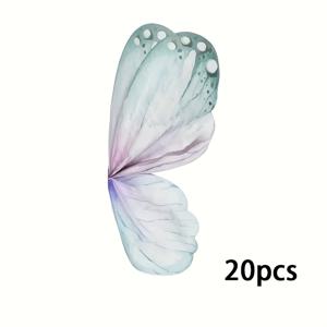 TEMU 20개 나비 부케 포장지 - 방수 기능, 결혼식, 생일 및 DIY 꽃집용 컬러풀 플로럴 크래프트 시트