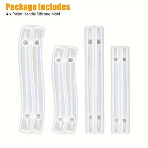 TEMU DIY 아트 공예용 레진 몰드 실리콘 에폭시 주조 금형 4개 세트 - 수납 캐비닛, 찬장, 서빙 보드, 쥬얼리 트레이, 서랍, 과일 접시에 적합