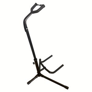 TEMU 휴대용 접이식 조절 가능한 기타 스탠드, 마찰 방지 U자형 스펀지 지지대, 목 보호를 위한 잠금 스트랩 지지대, 안정적인 삼각대 베이스, 설치가 간편한 수직으로 걸 수 있는 악기 스탠드, 무대 및 스튜디오 등에 적합
