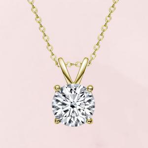 TEMU 925 실버 클래식 1카트, 2카트, 3카트, 5카트 모이사나이트 펜던트 목걸이 남녀 공용 커플 선물. 미니멀하고 스타일리시한 디자인으로 결혼식, 휴가, 어버이날, 아버지의 날, 부활절, 추수감사절에 완벽합니다.