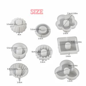 TEMU 8개 세트 스택 가능한 캔들 만들기 키트, 레진 주조 몰드, 석고 캔들 홀더 몰드, 홈 데코용 기하학적 실리콘 몰드, 석고·콘크리트·레진 공예에 적합, 모던 디자인, 크래프트 애호가와 DIY 사랑하는 분들을 위한 완벽한 선물, 집과 생일 선물로 이상적