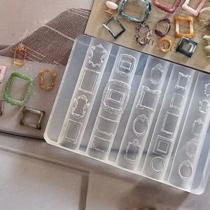 TEMU 사진 프레임 모양의 창의적인 실리콘 몰드, 클레이 장식에 완벽하며 네일 살롱에서 인기 있는 네일 아트
