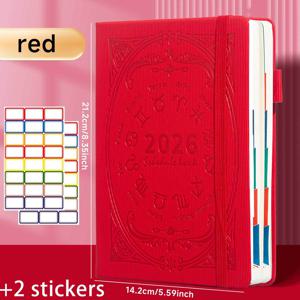 TEMU 3개 세트 A5 하드커버 플래너 - 시간 관리 & 목표 추적용, 400페이지 인조 가죽 커버, 우아한 블루 데일리/위클리/먼슬리 레이아웃, 컴팩트 휴대용 플래너 노트북, 성인용 데이트드 페이지, 불렛 저널링 & 스케줄링