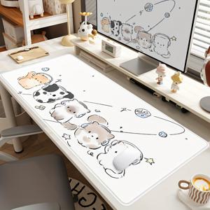 TEMU JlT 1개 다양한 사이즈 게이밍 & 오피스 데스크 매트 - 귀여운 고양이, 헤드폰 & 별 디자인 마우스 패드, 쉽게 세척 가능, 노트북, 작업 공간 장식 - 고양이 & 음악 애호가를 위한 이상적인 선물, 데스크 패드