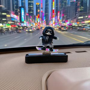 TEMU 귀여운 만화 곰돌이 피규어 차량 대시보드 장식, 장난기 넘치는 작은 곰돌이 액세서리