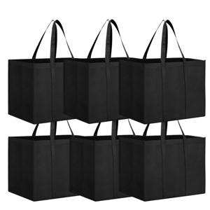 TEMU 6개 두꺼운 부직포 수납백, 35L 대용량 수납가방, 쇼핑백, 정리백, 재사용 가능한 핸드백, 접이식 가정용, 이사용 및 쇼핑용 수납가방, 쇼핑, 이사, 옷 보관용, 크리스마스 및 할로윈 수납 도구