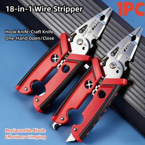 TEMU 22-In-1 다기능 전기 기술자용 플라이어, 와이어 스트리핑 도구: 전기 기술자를 위해 설계되었으며, 압착 도구, 와이어 스트리퍼, 및 감속 플라이어로 사용됩니다. 이 편리한 도구는 가정 장식, 산업용, 야외 활동에 적합합니다.