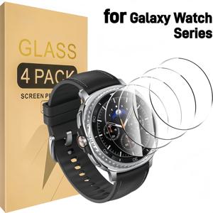 TEMU 삼성 워치 시리즈 울트라 2025/워치 8 클래식 46mm/워치 7/8 40mm/44mm용 4개입 액정 보호 필름, 뛰어난 보호를 위한 9H 경도, 높은 투명도, 간편한 부착, 지문 방지, 스크래치 및 스크래치 방지