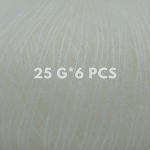 TEMU Lirisnly 선택된 고품질 모헤어 털실 6볼 팩 (25G*6) 65% 모헤어 + 10% 울 + 25% 아크릴, 스웨터, 코트, 스커트 등 뜨개질에 사용