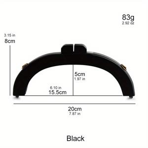 TEMU 독특한 디자인, 빈티지 영감 목재 지갑 프레임 클라스프 포함, 8x20cm - 3가지 색상의 DIY 수제 자수 크로스바디 백 핸들, DIY 지갑 만들기