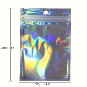 TEMU 100개, 재사용 가능한 방취 밀봉 백, 알루미늄 호일 백, 평면 정제 재사용 밀봉 백, 파티 선물, 식품 보관, 커피 설탕 캔디 알루미늄 호일 그립 밀봉 포장에 적합
