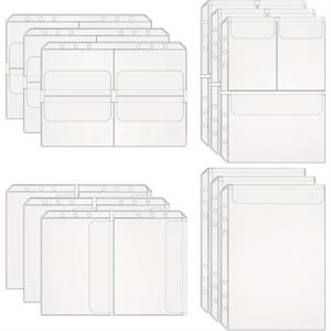 TEMU 12개 A5 PVC 바인더 슬리브, 6홀 현금 봉투 삽입물, 포토카드 보관 및 정리용 미니 바인더 포켓|포카바인더