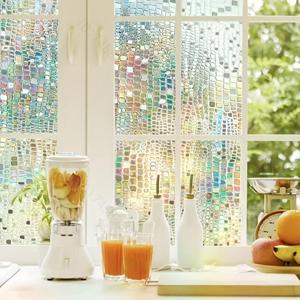 TEMU 1롤 - 질감 있는 레이저 악어 가죽 PVC 필름, 정전기 접착, 접착제 필요 없음 - 거실 & 침실 장식용 화려한 반사