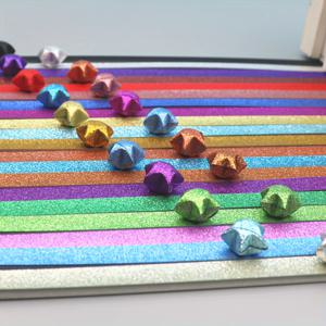 TEMU 솔리드 컬러 글리터 별 , 글리터 별 스트립 수제 하트 종이 스트립約360장