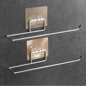 TEMU 주방 종이 타월 홀더 2개, 무타공 행주 홀더, 타월 홀더, 수납 선반, 플라스틱 랩 홀더, 알루미늄 호일 홀더