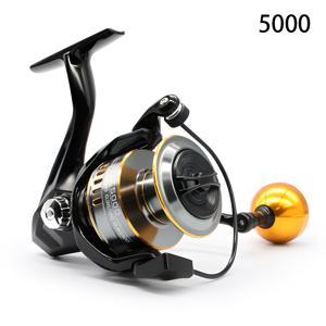 TEMU ROOBLINOS HE 메탈 핸들 낚시 릴, 기어비 5.2:1, 최대 드래그 18LB, 메탈 스풀, 스피닝 낚시 릴