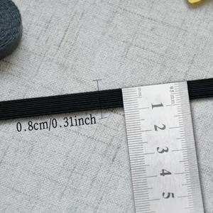 TEMU 10m/20m 블랙 앤 화이트 멀티 스펙 라텍스 고무줄 - 고탄성 재봉용 고무줄 패브릭 공예 - 내구성 탄성 코드