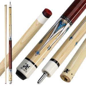 TEMU 아름다운 패턴 디자인의 튼튼한 메이플 당구 큐, 당구 애호가를 위한 필수품, 1/2 건축, 19~20온스 무게, 13mm 레이어드 팁