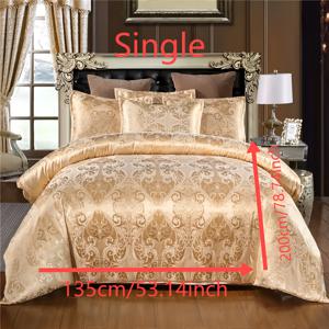 TEMU 럭셔리 유럽 자카드 새틴 고품질 이불 커버 세트, 이불 커버 1개 + 베개커버 1쌍, 내장 없음