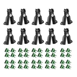 TEMU 30개 11mm/16mm 조절 가능한 식물 트렐리스 커넥터 클립 플라스틱 커넥터 스테이크 정원용 플라스틱 A형 연결 조인트 버클 클립 가드닝용 금속 스틸 식물 지지대