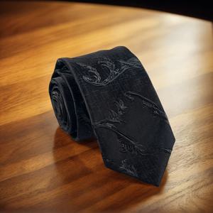 TEMU 6cm 슬림핏 넥타이, 입체 자수 패턴, 정장 웨딩 넥타이, 캐주얼 넥타이