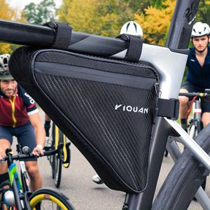 TEMU 자전거 프론트빔 삼각형 가방, 대용량 산악 로드바이크 라이딩백, 빔백 라이딩 장비