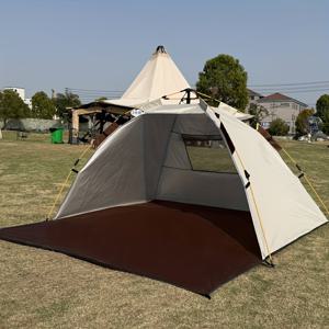 TEMU 1pc 자동 팝업 텐트, 공원 캠핑 텐트, 경량 캠핑 및 하이킹 텐트, 1초 설정, 조립 필요 없음, 통기성이 좋은 대형 공간 캠핑 텐트, 3-4인용 휴대용 야외 텐트, 215X200X125cm