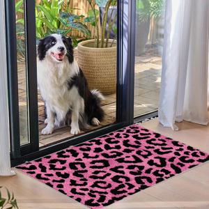 TEMU 핑크 프린트 내구성 좋은 현관 매트 1개, 웰컴 매트, 실외 실내 입구 매트, 침대 옆 깔개, 욕실 매트, 봄 여름 가을 겨울용 소형 바닥 매트